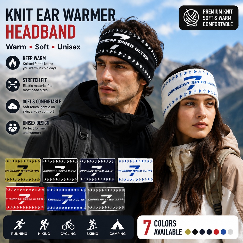 Fleece Ear Warmer Band - Winter-Strick-Ohrenwärmer-Stirnband Unisex Thermofleece Haarband für Outdoor-Sportarten,