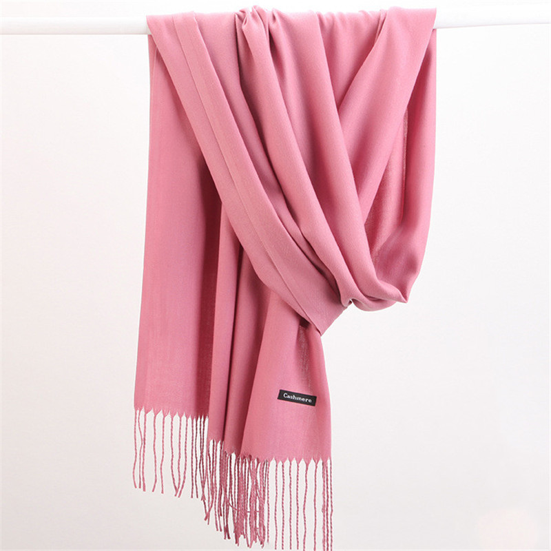 Mode Einfarbig 2023 Frauen Sch – Cashmere Pashmina Wrap Bewertung und Preis