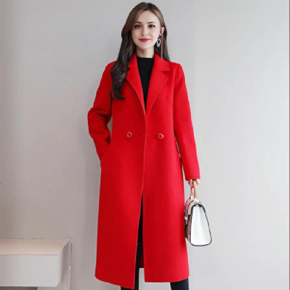 Damen Wollmantel Einfarbiger L – Wool Coat Peacoat Bewertung und Preis